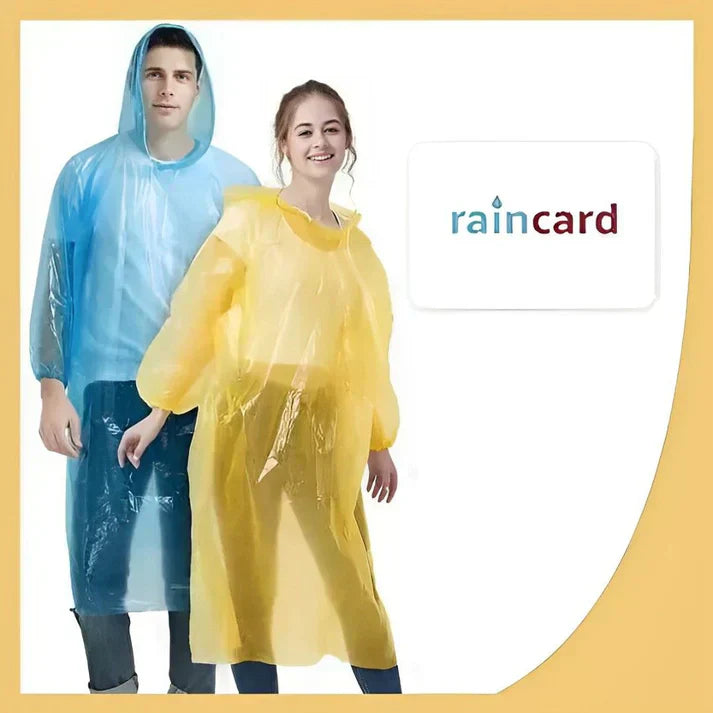 Unisex Disposable Rain Guard - Pocket Size card (pack of 5)