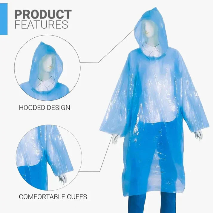 Unisex Disposable Rain Guard - Pocket Size card (pack of 5)