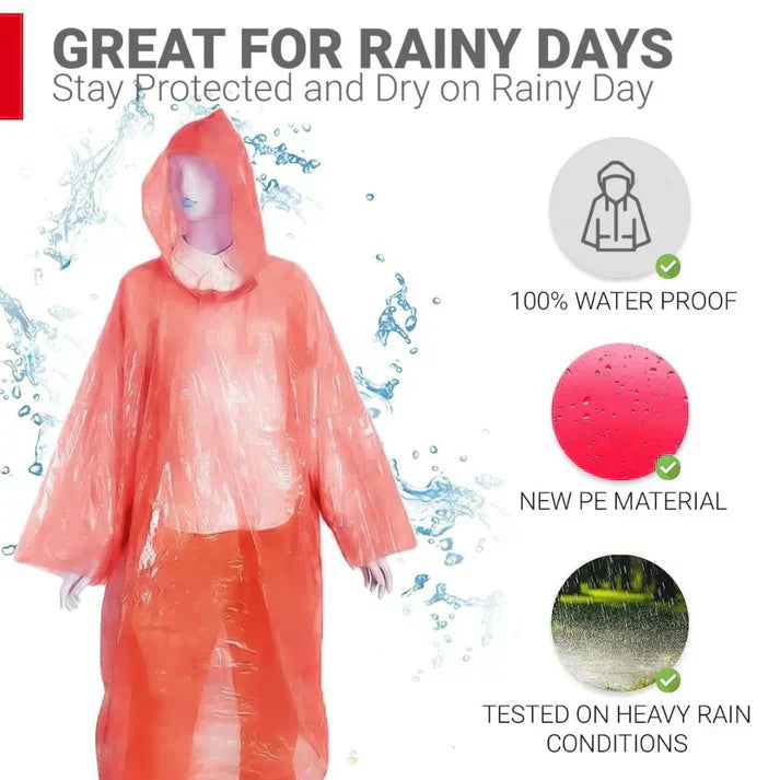 Unisex Disposable Rain Guard - Pocket Size card (pack of 5)
